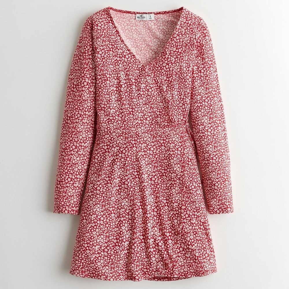 Hollister Mini Knit Wrap Dress